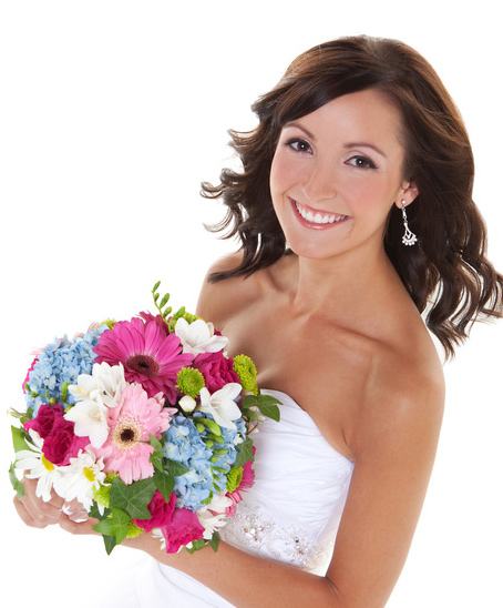 Radiant bridal smile